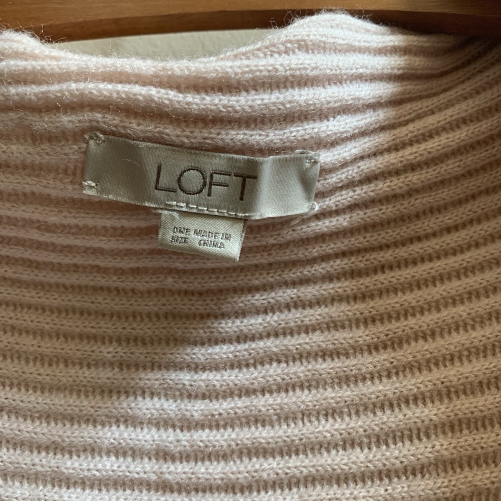 LOFT One Size Light Rose Pink Sweater‎ Long Open Front Cardigan Sweater Vest - Picture 4 of 16